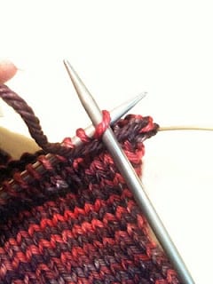Purling on Magic Loop - Step 2: Ready to Purl