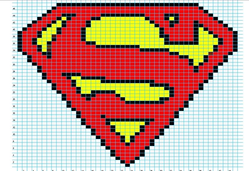 knit superman chart