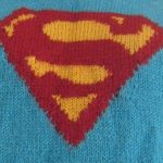 Superman knitted design