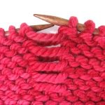 Dropped Garter Stitch Red Yarn
