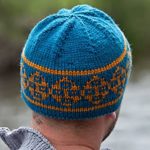 A knit hat with a hemmed edge