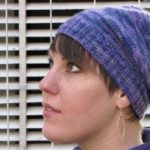 Side view of the Basic Magic Loop hat - slouchy version