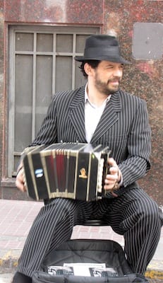 Street musician - accordion player in Buenos Aires