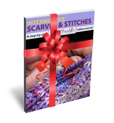 Intermediate Scarves and Stitches Video E-Book - gift-wrapped