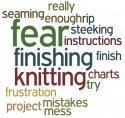 Word picture of people's different knitting fears