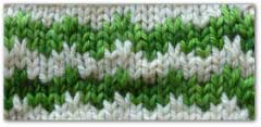 Swatch of zigzag stripes slip stitch mosaic pattern