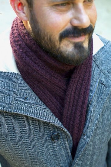 Man Scarf – Mistake Rib Scarf in Three Weights for Men - KnitFreedom.com