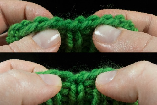 Latvian Bind Off Tips 1 4 After you’re done binding off take your thumbs and push the little loops of yarn up towards the top edge 1