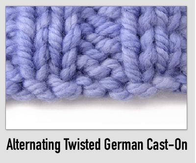 Alternating Twisted German Cast On