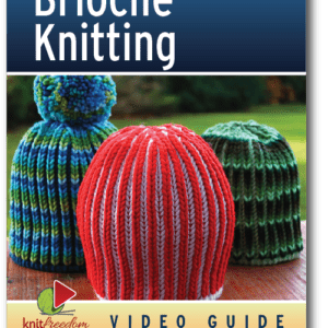 Brioche Knitting Cover 7 21 22 3 hats blue label